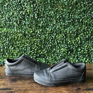 Vans Old Skool Laceless DX 'Triple Black' Skate Shoes Women Size 6.5 Sneakers